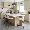 thumbnail image 1 of Byron Counter Stool White Counter Stool, Modern Style, Plush and durable faux leather fabric, Steel, Indoor Bar, 1 of 12