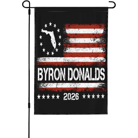 Byron-Donald's For Governor 2026 Banner Sign 2x4 Ft Byron-Donalds Florida Governor 2026 Banner Flag For Festival Party Holiday With 4 Metal Eyelets