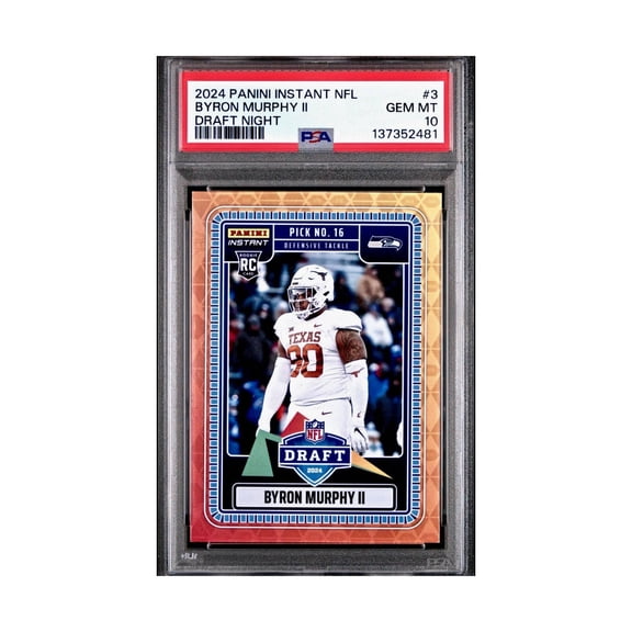 Byron Murphy II 2023 Panini Draft Night #NFLDN-3 Rookie Seattle Seahawks PSA 10