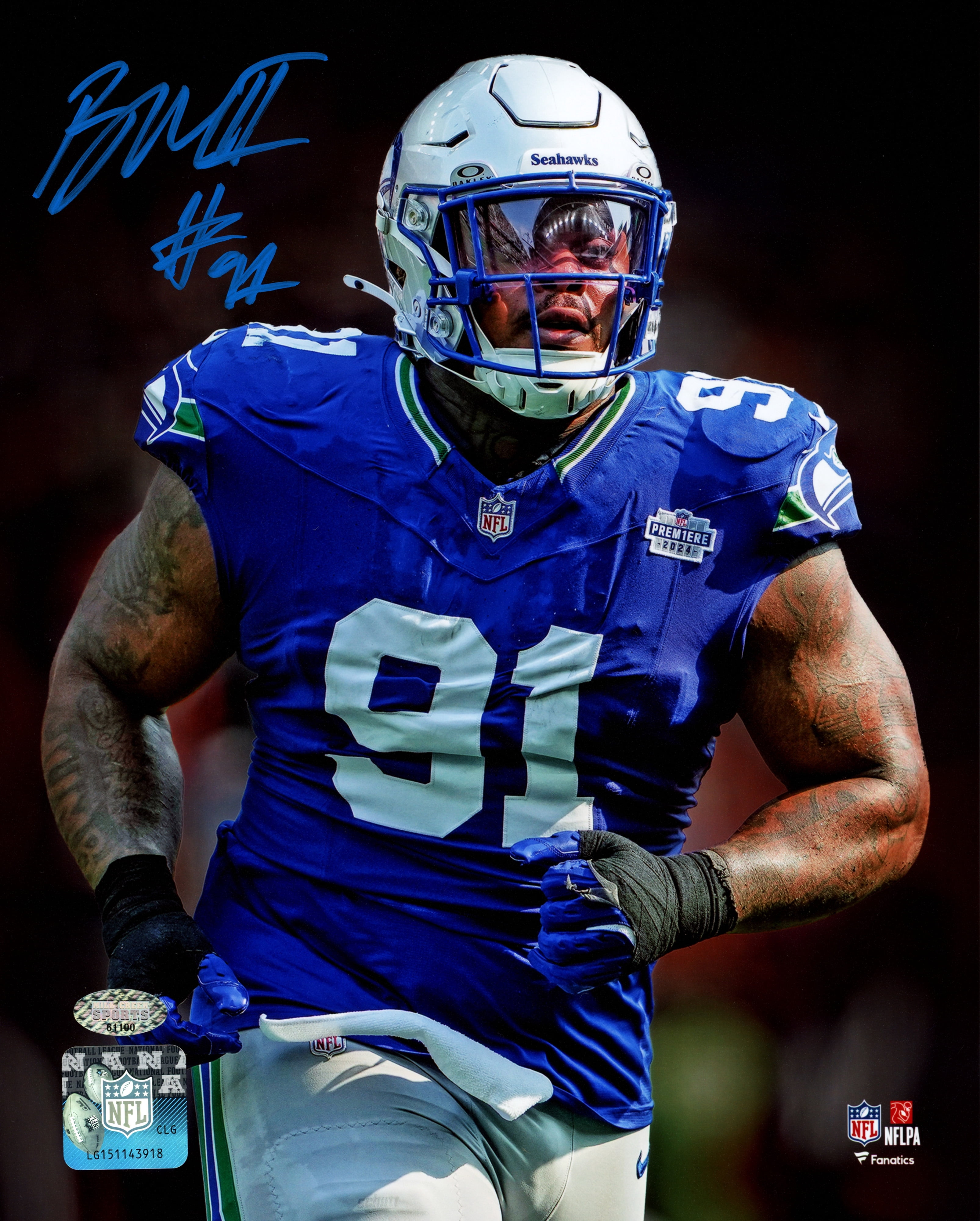 Byron Murphy II Autographed 8x10 Photo Seattle Seahawks Spotlight MCS ...