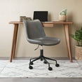 thumbnail image 1 of Byron Office Chair Gray Office Chair, Modern Style, Plush and durable faux leather fabric, Plywood, Indoor Office, 1 of 12