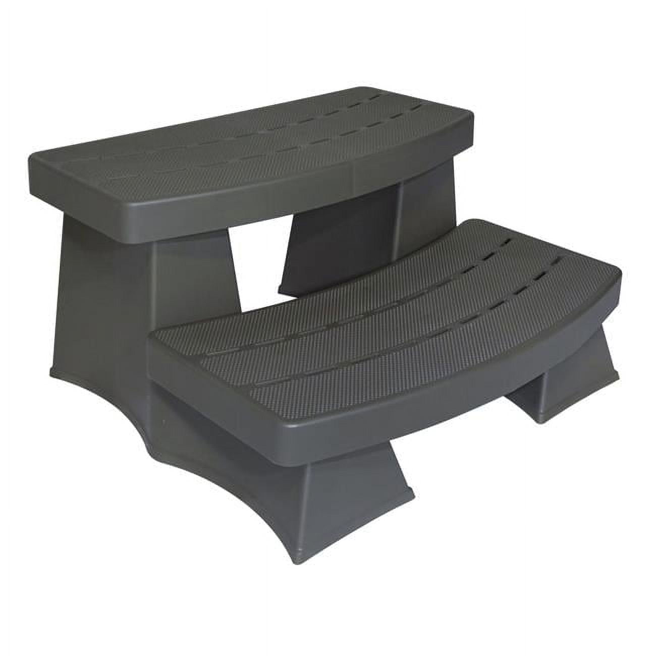 Dark Gray Durable Plastic Spa and Hot Tub Steps