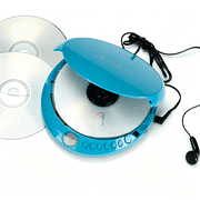 ByronStatics Portable CD Player, Personal Walkman CD Players, Powered DC or 2xAA Battery, Teal