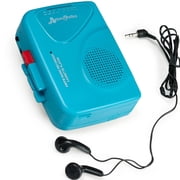 ByronStatics مشغلات كاسيت محمولة ، FM AM Radio Walkman Tape Player ، Teal