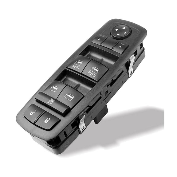 Byrxmo 1pc Power Door Window Control Switch Front Left Driver Center Side Plastic Black with 10 Buttons for Dodge for Ram 1500/2500/3500 2009-2010,for Ram 1500/2500/3500 2011-2012