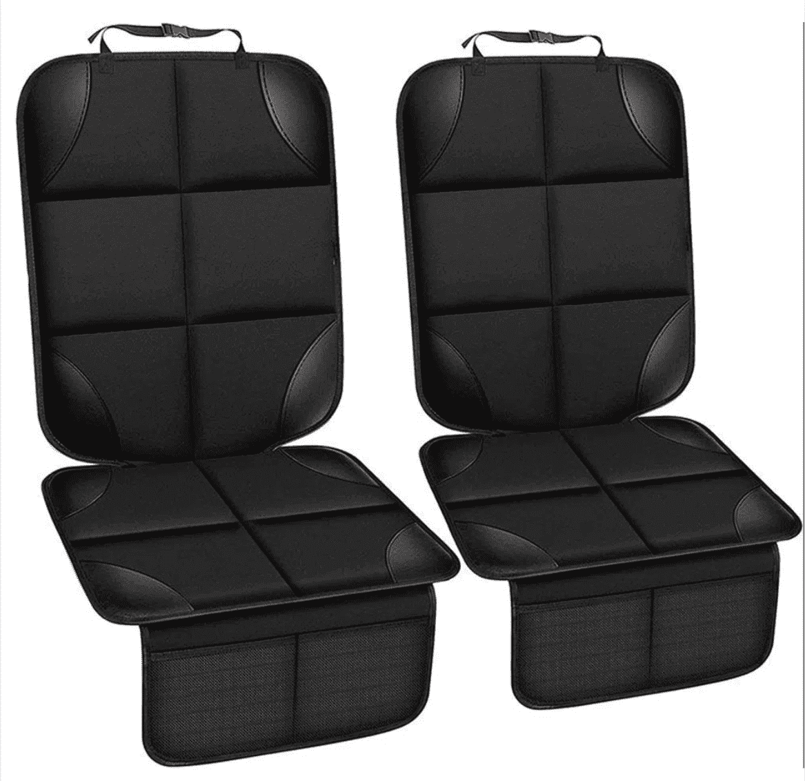 Byseng Car Seat Protector 2 Pack, Durable 600D Fabric Waterproof Car Seat Cover for Child Car Seat with Thick Pad Non-Slip Backing