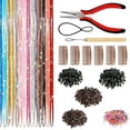 thumbnail image 1 of Byseng 18 Colors Hair Tinsel Kit with Tools, Sparkling Fairy Hair Extensions Heat Resistant Glitter Strands, Includes Plier, Crochet Hook, Pulling Loop, Micro Silicone Rings and Elastic Bands, 1 of 7