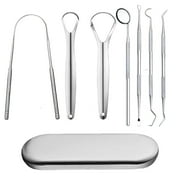 Byseng Tongue Scraper for Adults (7 Pcs), Tooth Repair Kit Stainless Steel, Tough Tongue Cleaner
