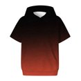 thumbnail image 1 of Bysome Boys Hoodies Gradient Short Sleeve Hooded Shirts Autumn Warm Boys Sweatshirts Size 4-5 Years Red, 1 of 6