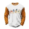 thumbnail image 1 of Bysome Boys Shirts Graphic Print Long Sleeve Crew Neck Tops Halloween Casual Boys T-Shirt Size 4-5 Years White, 1 of 4