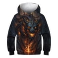 thumbnail image 1 of Bysome Boys Sweatshirts 3D Print Long Sleeve Hooded Tops Autumn Thermal Boys Hoodies Size 18-24 Months Black, 1 of 3