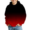 thumbnail image 1 of Bysome Boys Sweatshirts Gradient Long Sleeve Hooded Tees Autumn Comfortable Boys Hoodies Size 9-10 Years Red, 1 of 4