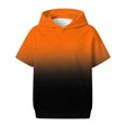 thumbnail image 1 of Bysome Boys Sweatshirts Gradient Short Sleeve Hooded Tees Autumn Warm Boys Hoodies Size 5-6 Years Orange, 1 of 6