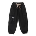 thumbnail image 1 of Bysome Child Boys Cargo Pants Loose Fit Wide Leg Joggers Elastic Waist With Pockets Casual Boys Pants Size 5-6 Years, 1 of 9