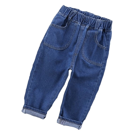 Bysome Child Boys Pants With Pockets Streetwear Joggers Elastic Waist Solid Color Comfortable Boys Pants Size 5-6 Years