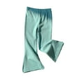thumbnail image 1 of Bysome Child Girls Flared Pants Slit Slim Fit Long Trousers High Waist Versatile Fall Pants Size 6-7 Years, 1 of 3