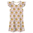 thumbnail image 1 of Bysome Girls Dress Cartoon Print Short Sleeve Crew Neck Dresses Halloween Comfortable Girls Dress Size 7-8 Years Pink, 1 of 5