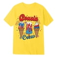 thumbnail image 1 of Bysome Girls Shirts Summer Ice Cream Print Short Sleeve Crew Neck Tops Casual Girl T-Shirt Size 3-4 Years Yellow, 1 of 3