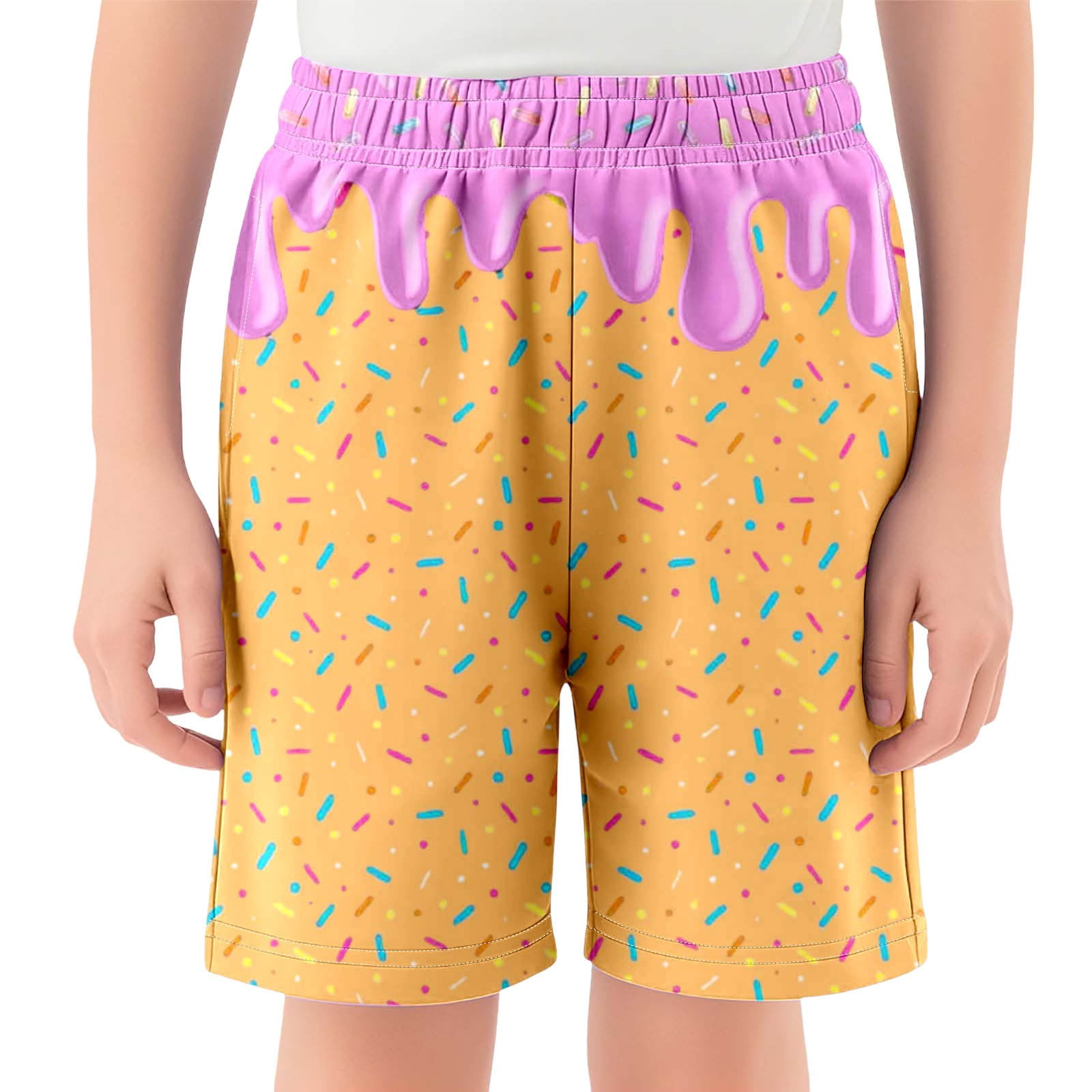 Ice-cream Print Shorts for Girls