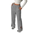 thumbnail image 1 of Bysome Pants For Boys Solid Color Elastic Waist With Drawstring and Pockets Trousers Lightweight Boys Pants Size 9-10 Years Grey, 1 of 8