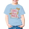 thumbnail image 1 of Bysome Summer Girls Shirts Back to School Cartoon Print Short Sleeve Crew Neck Tops First Day of School Casual Girl Tees Size 3-4 Years Sky Blue, 1 of 7