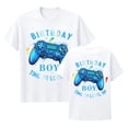 thumbnail image 1 of Bysome Summer Boys Shirts Graphic Print Short Sleeve Crew Neck T-shirts Smooth Boys Tees Size 3-4 Years White, 1 of 3