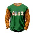 thumbnail image 1 of Bysome T-Shirts for Boys Graphic Print Long Sleeve Crew Neck Tees Halloween Breathable Boys Top Size 12-13 Years Green, 1 of 4