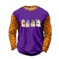 thumbnail image 1 of Bysome T-Shirts for Boys Graphic Print Long Sleeve Crew Neck Tees Halloween Breathable Boys Top Size 6-7 Years Purple, 1 of 4