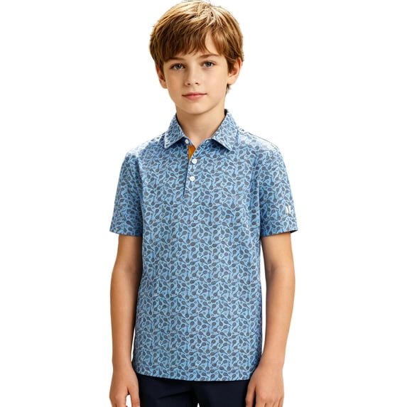 Bysome T-Shirts for Girls Graphic Print Short Sleeve Lapel Neck Shirts Summer Soft Girl Top Size 3-4 Years Blue