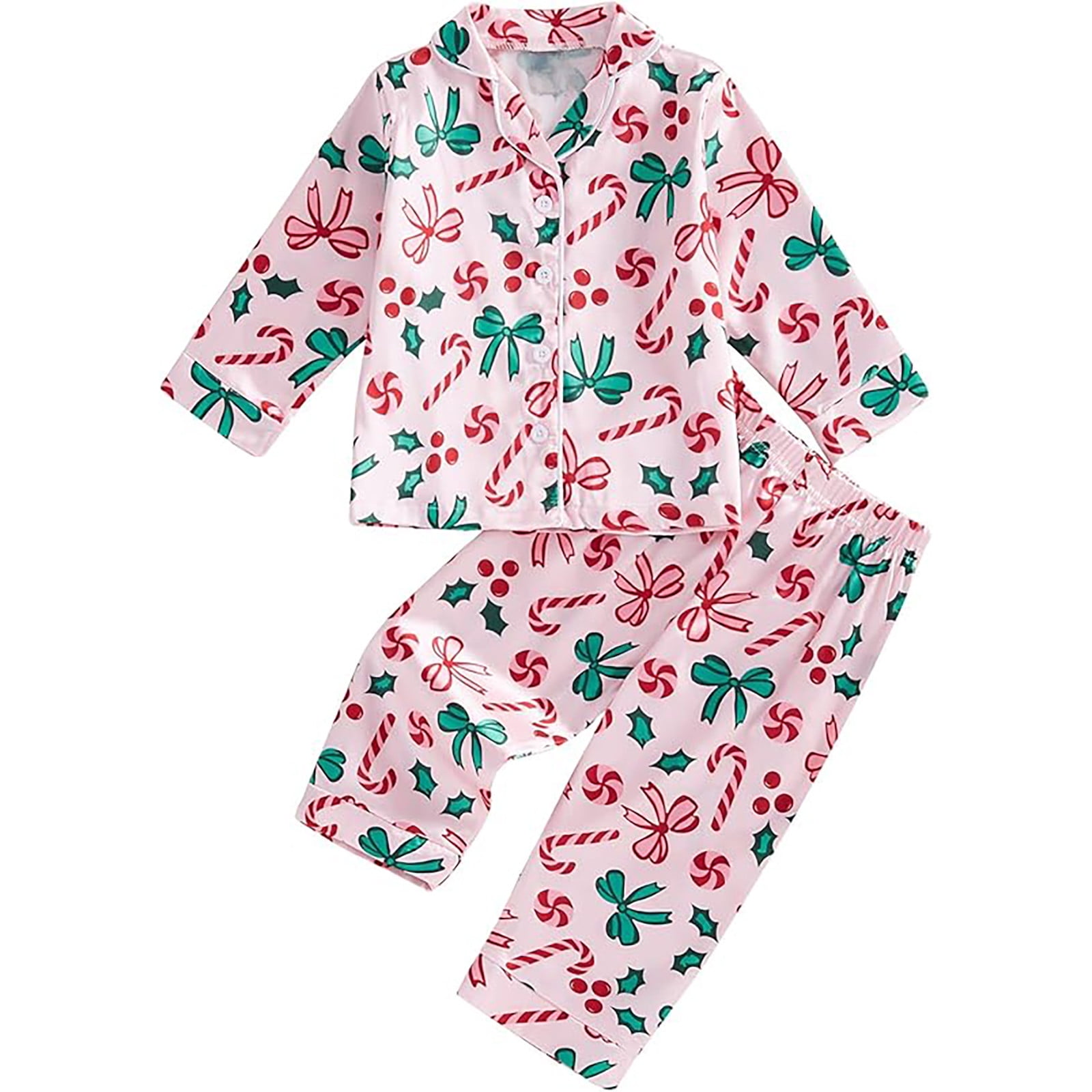 Bysome Toddler Girl Pajamas Kids Pajamas Button Down Shirt Tops Pants ...
