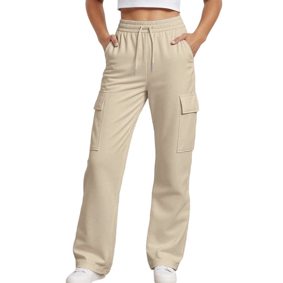 Bysome Toddler Girls Cargo Pants Athletic Drawstring With Pockets Trousers Elastic Waist Solid Color Fall Pants Size 4-5 Years