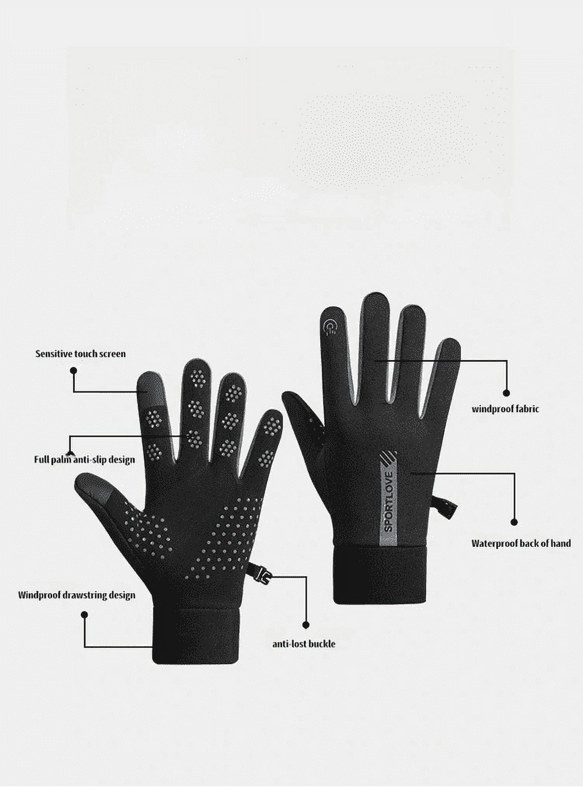 Bystar Men's and Women's Winter Gloves, Touch Screen Waterproof Windproof and Warm for Running, Cycling, Driving and Hiking