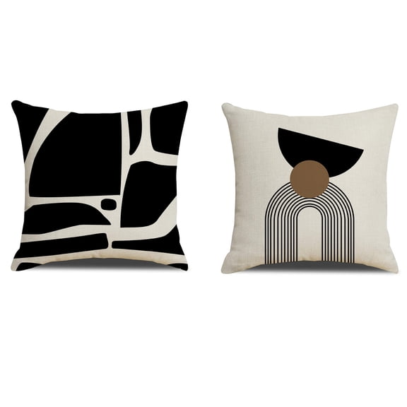 Bystar Throw Pillow Covers 18×18 Inch Set of 2 Decor for Home Cushion Covers Linen Pillow Case for Sofa Couch Throw Pillow Covers