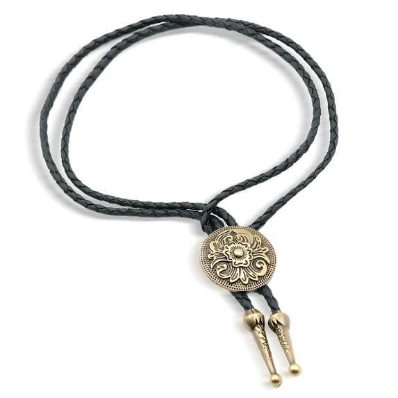 Bystar Vintage Style Cowboy Bolo Tie Necktie Necklace Flower Necklaces for Men
