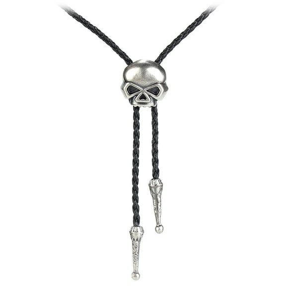 Bystar Vintage Style Cowboy Bolo Tie Necktie Necklace Skull Necklaces for Men