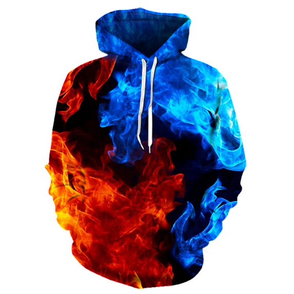 Byte Legend Flame Male 3D Printed Patterned Hoodie Sweatshirt for Men Hooded Autumn Winter Coat Pullovers