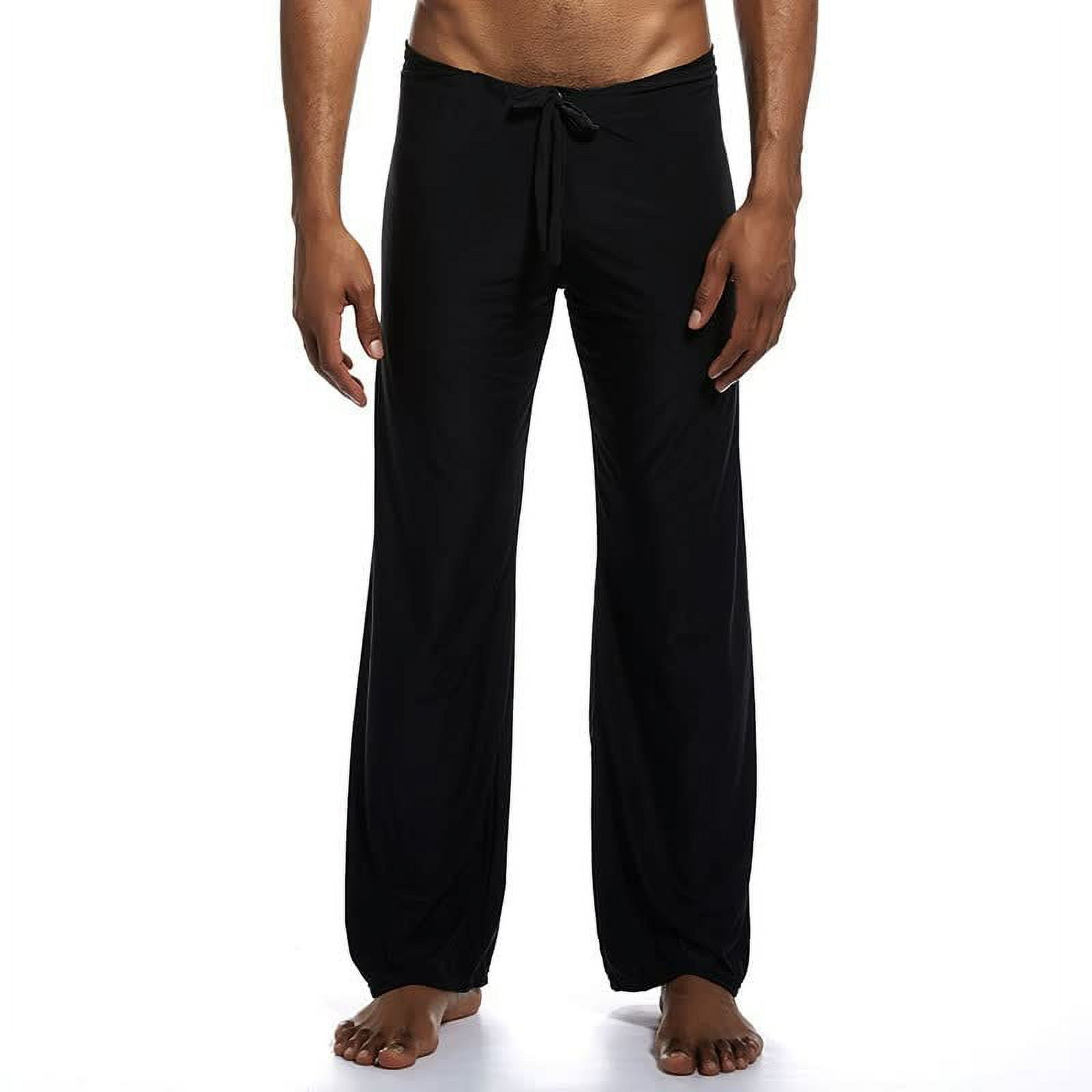 Byte Legend Men s Home Pants Pajama Plain Lace up Loose Viscose