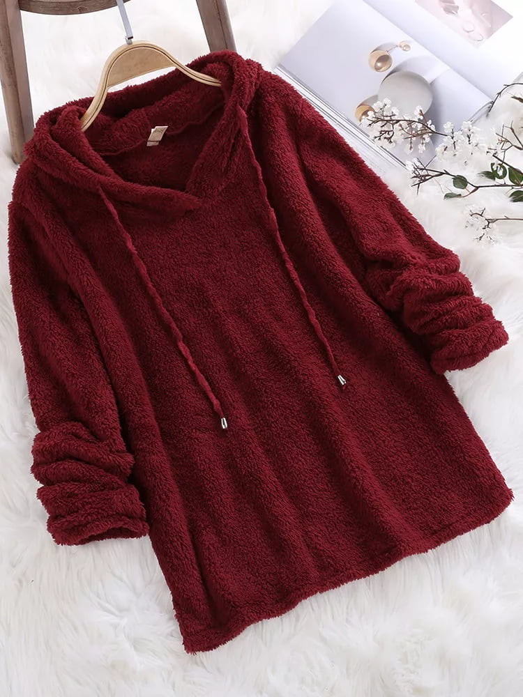 Byte Legend Women Autumn Winter Long Sleeve Plush Hoodies Flannel