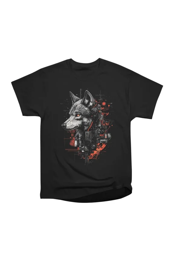 Byte Wolf T-Shirt Tee Gift For Him Merch For Her Apparel For Friend