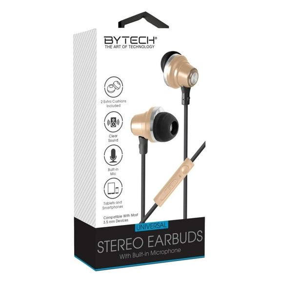 Bytech BYAUEB141GD Stereo Earbuds