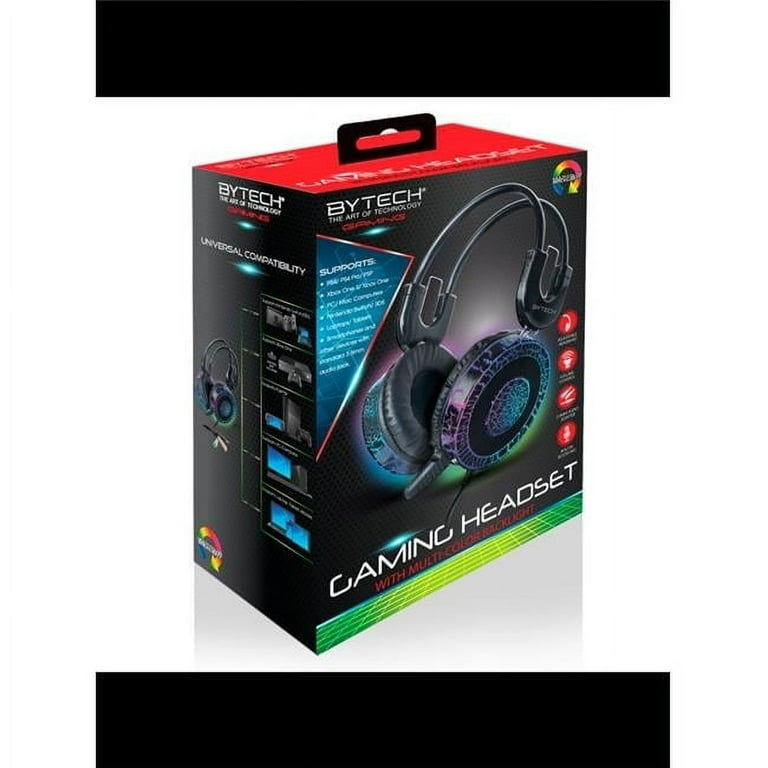 Bytech BYGAOH102BK Gamer's Gaming Headset with Backlight, Built-in