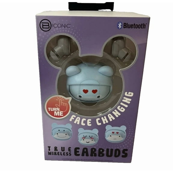 Bytech Face Changing True Wireless Bluetooth Earbuds - Blue Bear