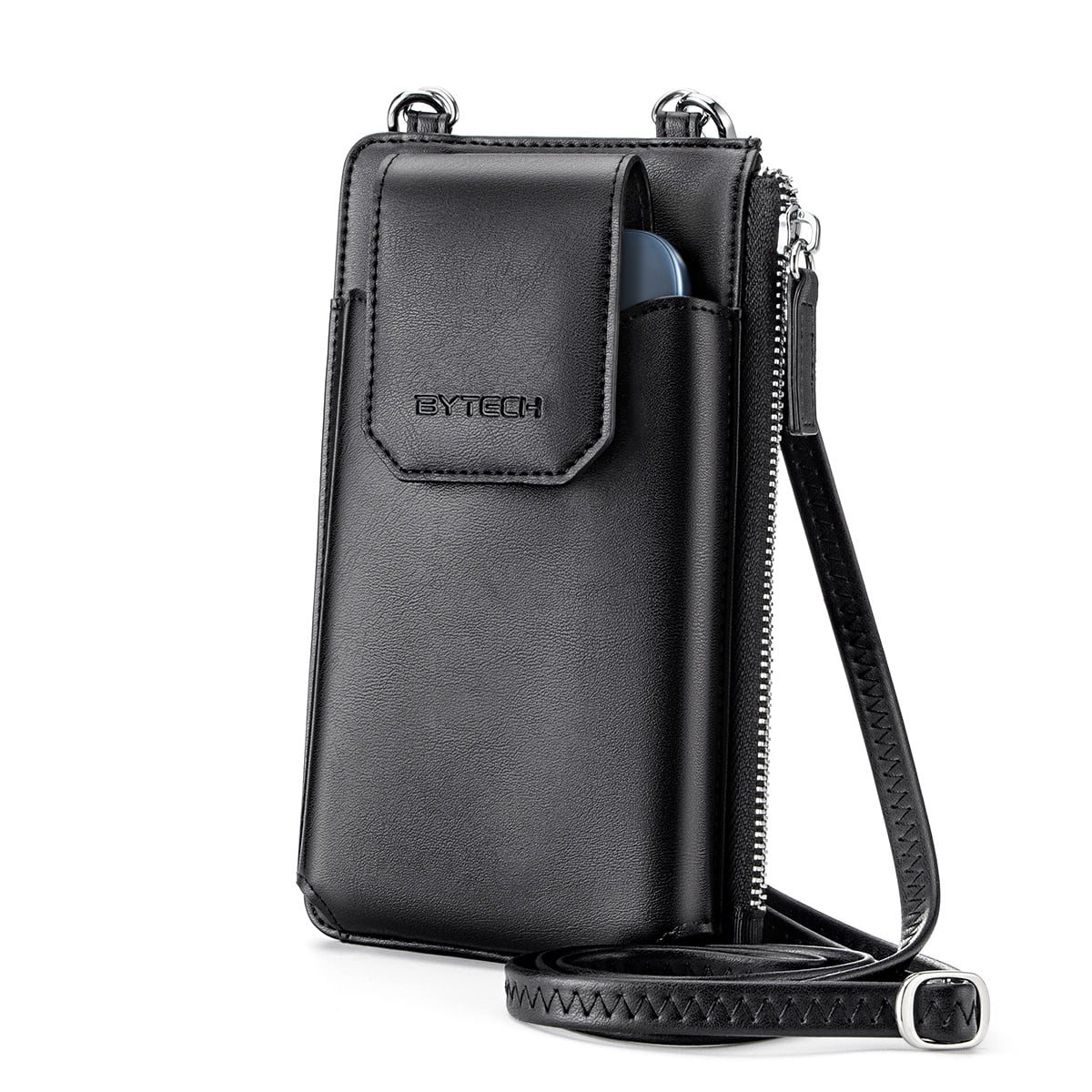 Bytech Leather Crossbody Cell Phone Case with Wallet for Universal