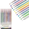 thumbnail image 1 of Byujiro 12-Color Glitter Gel Pen Set Shimmering Metallic Sparkle Pens Fine Point Pens for Journaling, Doodling, Scrapbooking, Art Projects & Card Making, 1 of 1