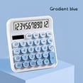 thumbnail image 1 of Byujiro 12-Digit Solar-Powered Calculator Dual Power with Easy-Press Round Buttons, Desktop Calculator with Clear LCD Display for Office, Students, School & Home Use, 1 of 4