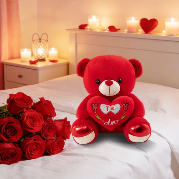 Byujiro 12 Inches Teddy Bear Plush Toy Soft Stuffed Animal, Perfect Valentine's Day Gift, Kids' Cuddly Companion & Holiday Present