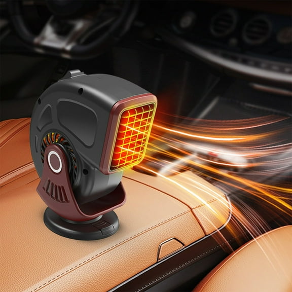 Byujiro 12V Car Heater and Cooler with 360° Adjustment, 2-in-1 Automotive Heater Fan for All-Direction Warm & Cool Air, Fast Defrosting and Personal Cooling