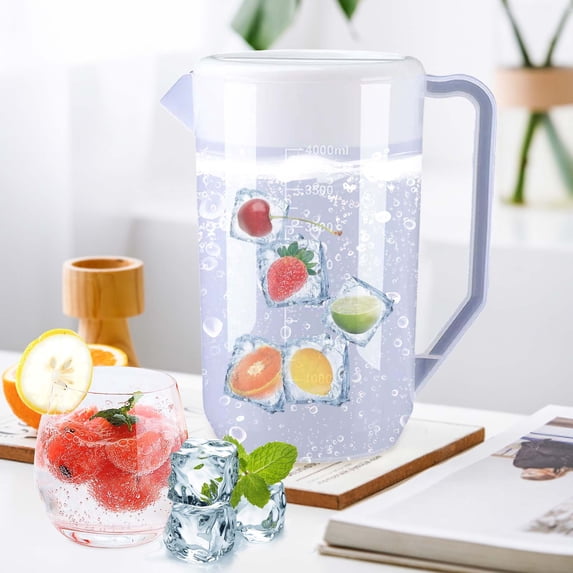 Byujiro 135oz Large Capacity Water Pitcher Leak-Proof Spout & Ergonomic Handle for Home Use, Parties, Iced Tea & Juice
