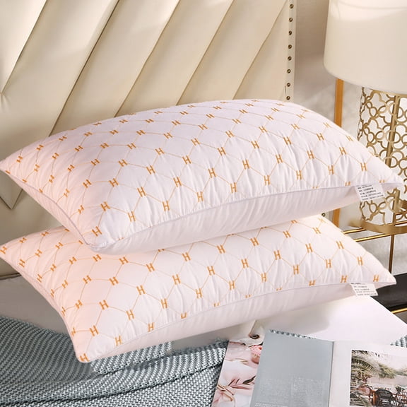 Byujiro 1PC Solid Color Low Profile Pillow 26x16 Inches Soft Support Breathable Bed Pillow for Back and Stomach Sleepers