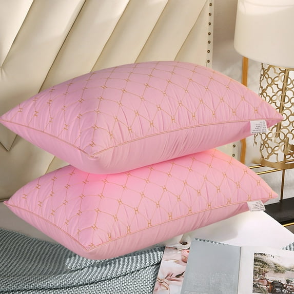 Byujiro 1PC Solid Color Low Profile Pillow 26x16 Inches Soft Support Breathable Bed Pillow for Back and Stomach Sleepers